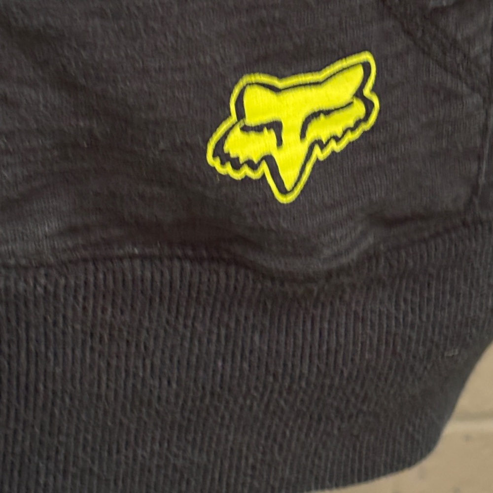 FOX Charcoal Gray zip front hoodie - Picture 2 of 9
